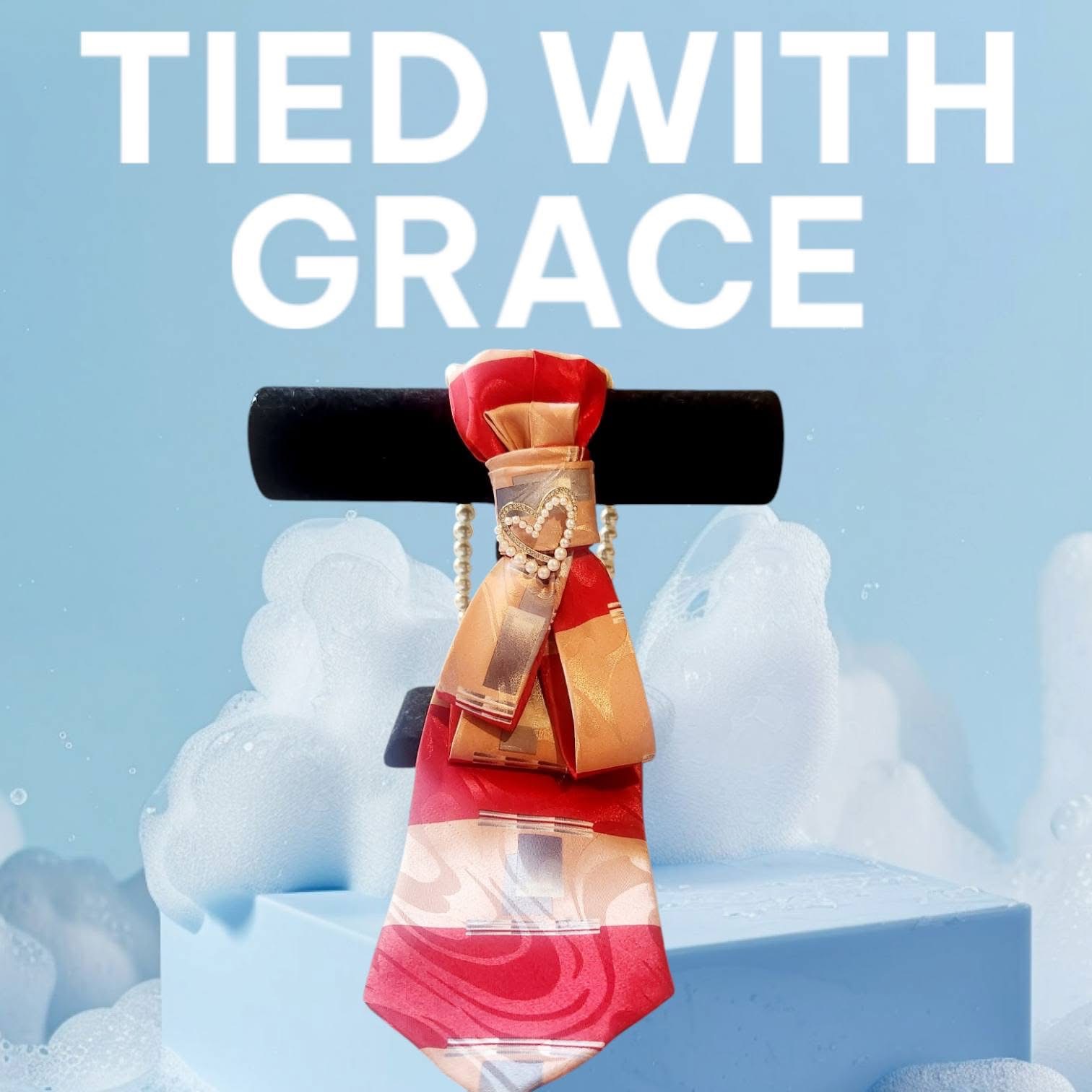 Red statement tie